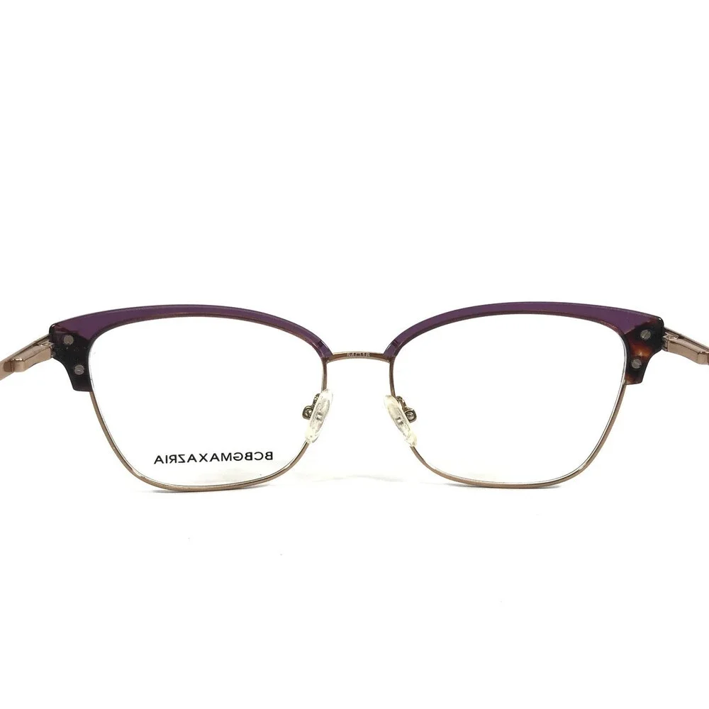 BCBGMAXAZRIA Eyeglasses Frames AISLING PURPLE Gold Cat Eye Full Rim 54-16-135